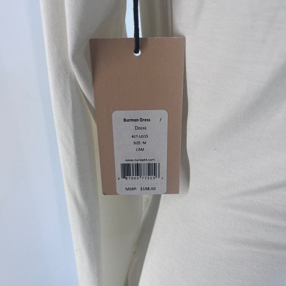 Bailey 44 Burman Dress in To Be Me Crème Long Sleeve Halter Sz Medium NWT - Picture 2 of 10